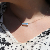 Rectangular Opalized Wood Necklace